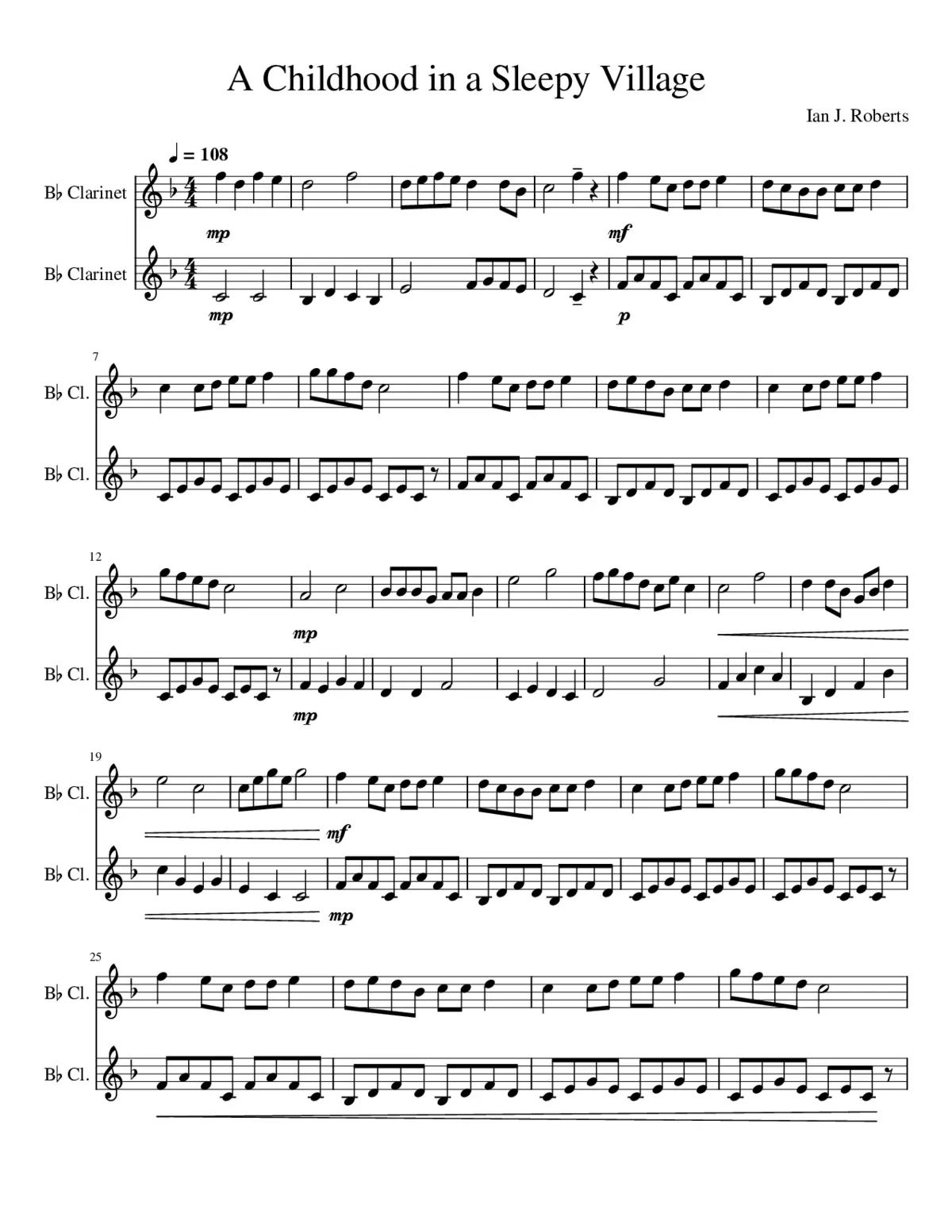 A Childhood in a Sleepy Village - Page 1