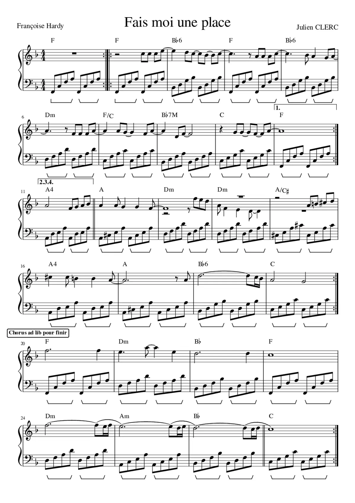 fais moi une place - Page 1