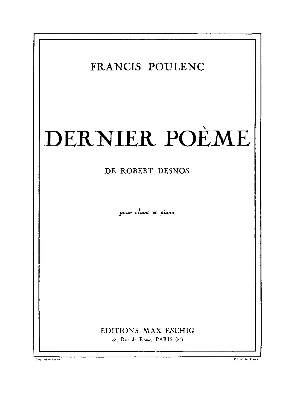 Dernier Poème - Page 1