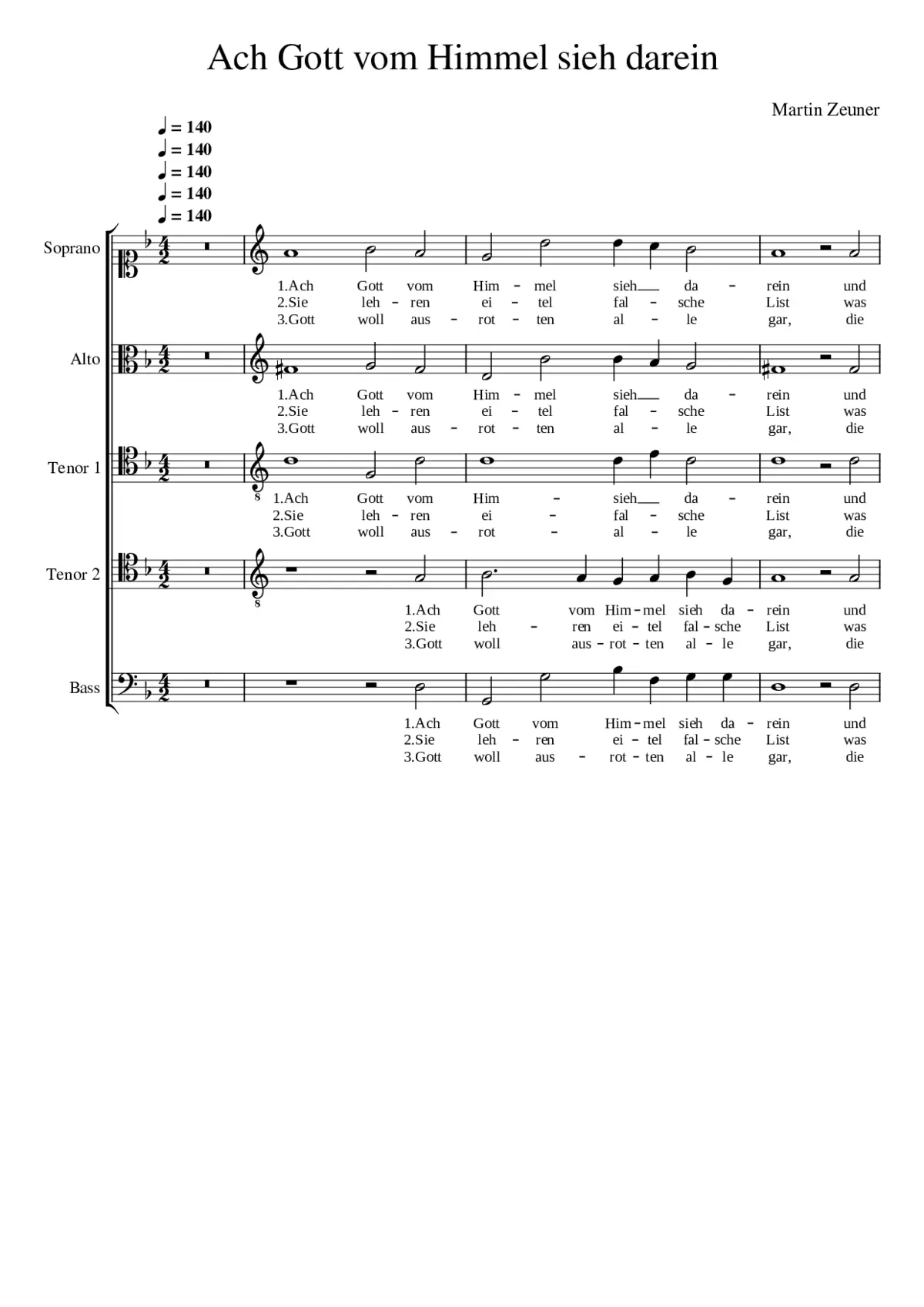 Ach Gott vom Himmel sieh darein - Page 1