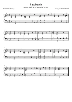 Keyboard suite in D minor HWV 437