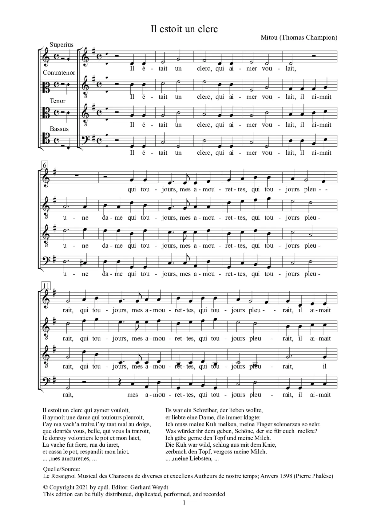 Il estoit un clerc - Page 1