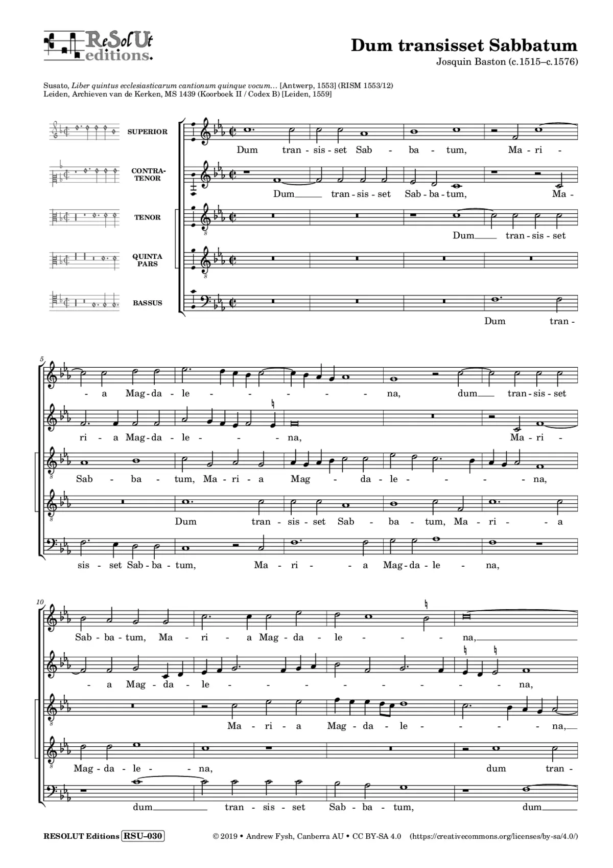 Dum transisset Sabbatum - Page 1