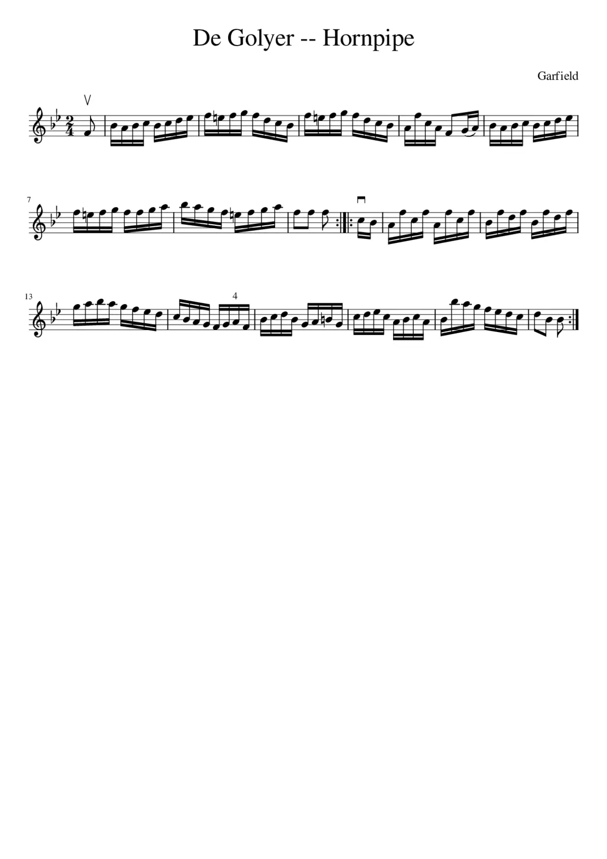 De Golyer -- Hornpipe - Page 1