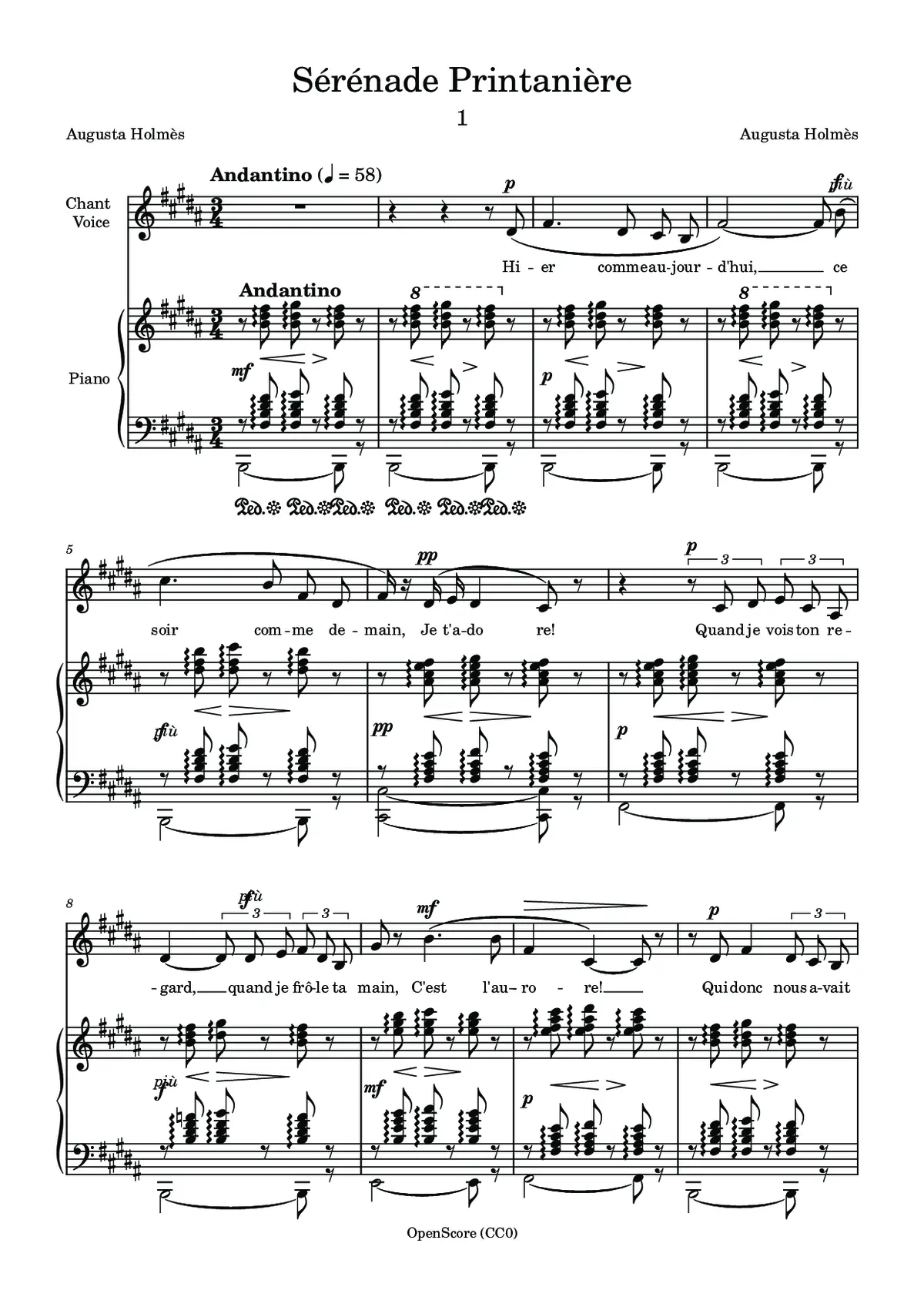 Sérénade printanière - Page 1