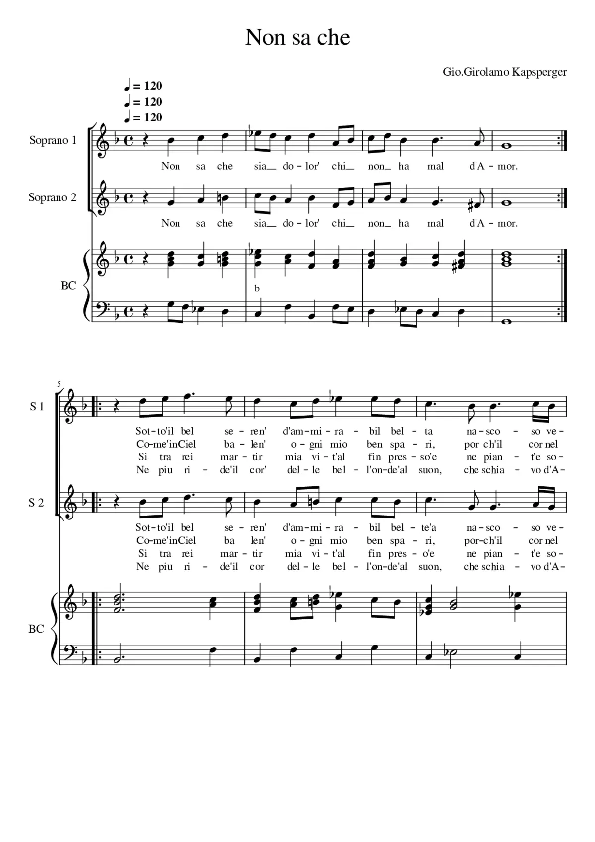 Non sa che - Page 1
