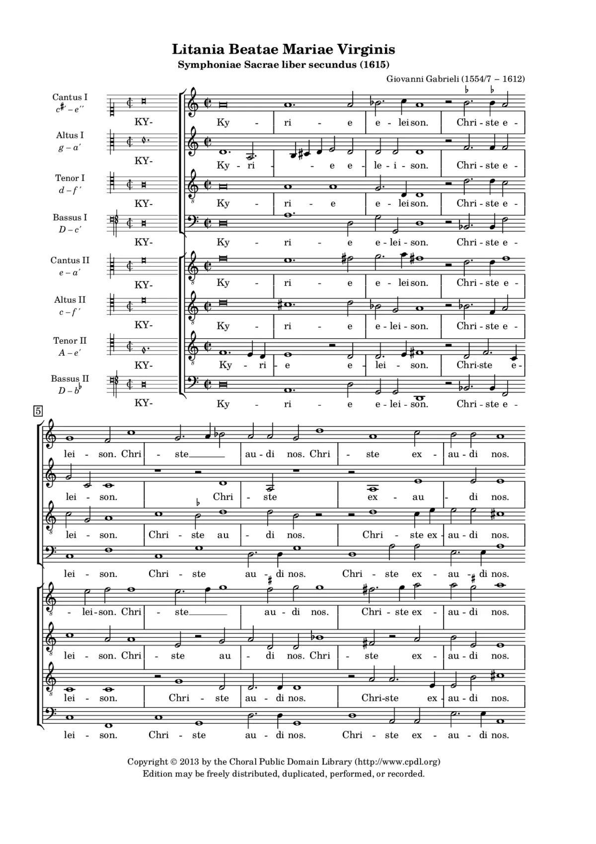 Litaniae B. Mariae Virginis - Page 1