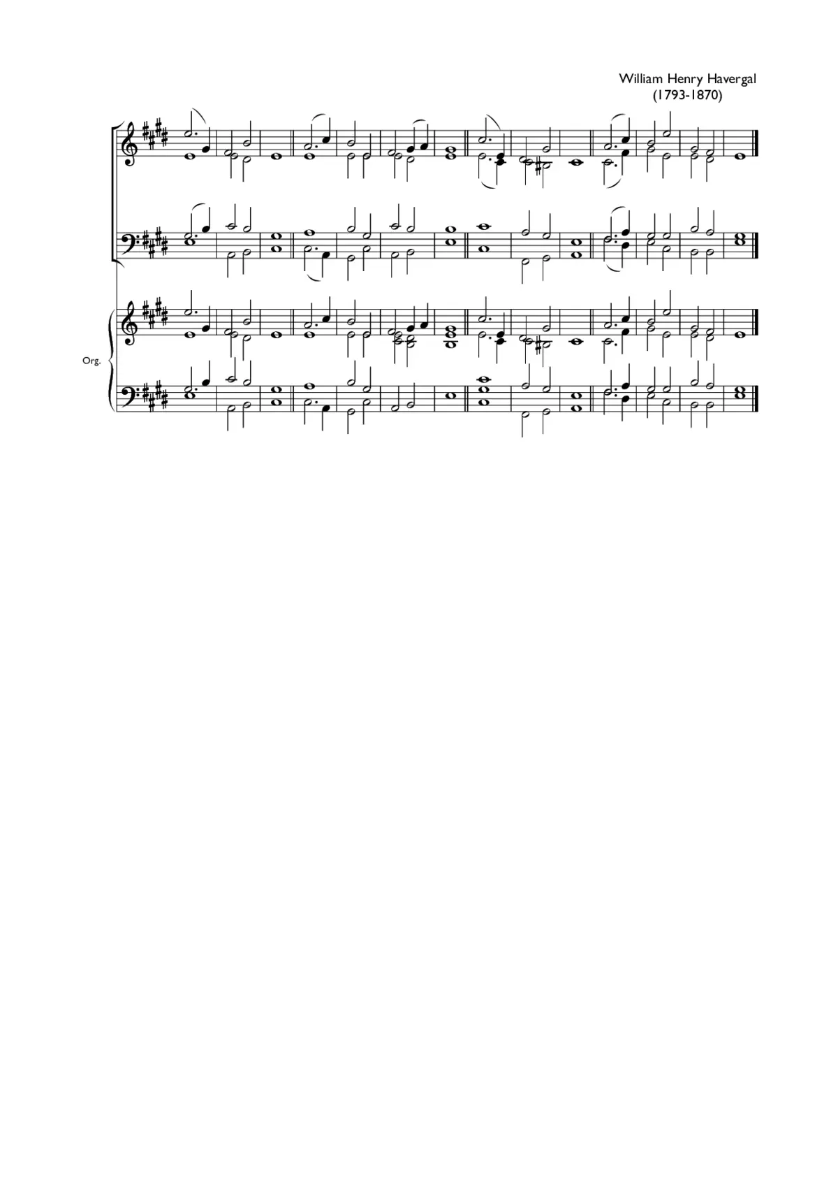 Double chant in E major XI - Page 1