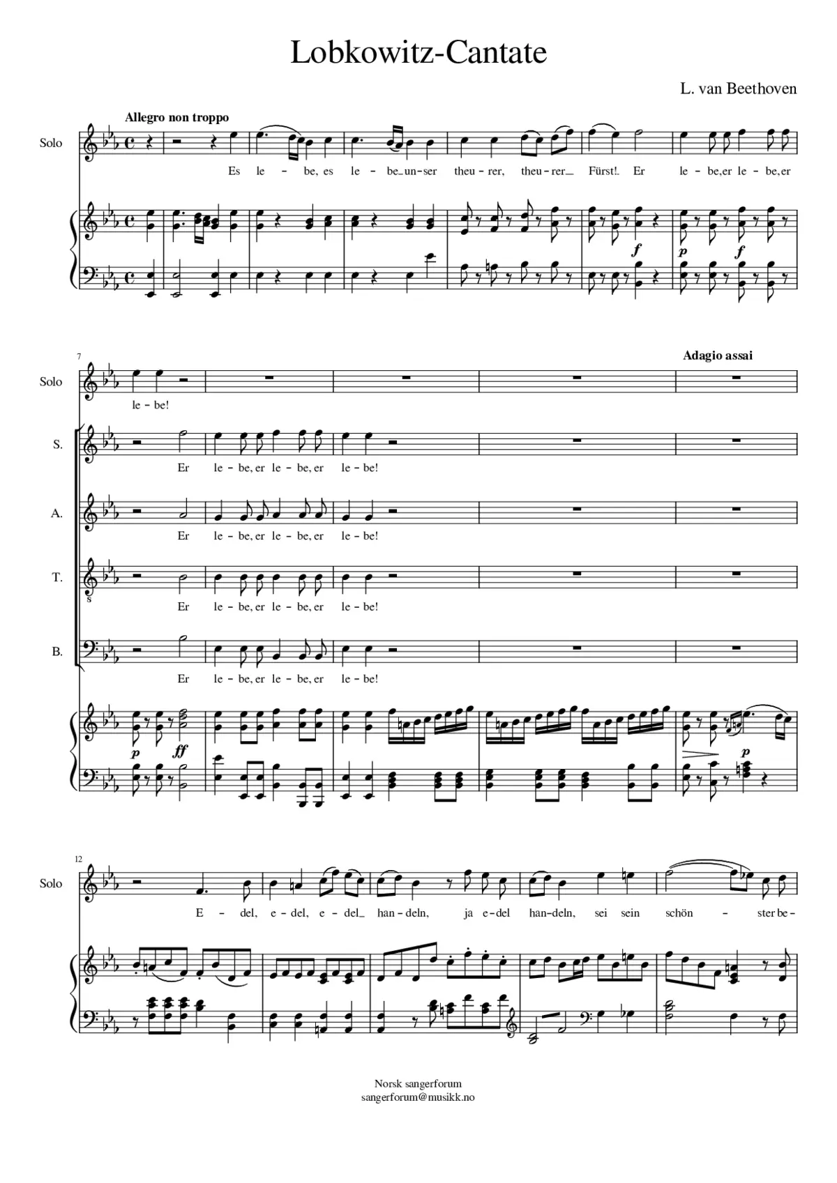 Lobkowitz-Cantate - Page 1