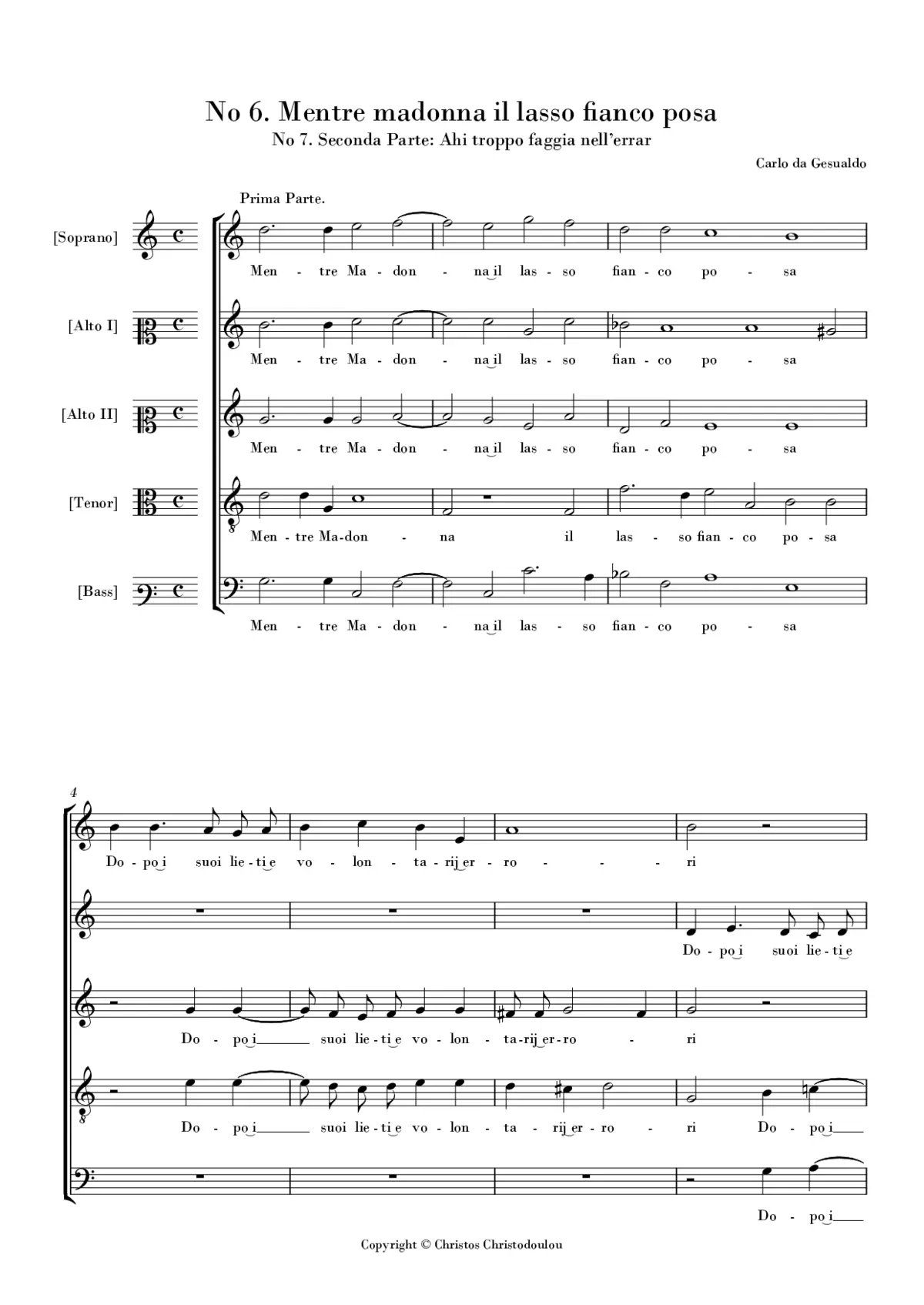 Mentre madonna il lasso fianco posa - Page 1