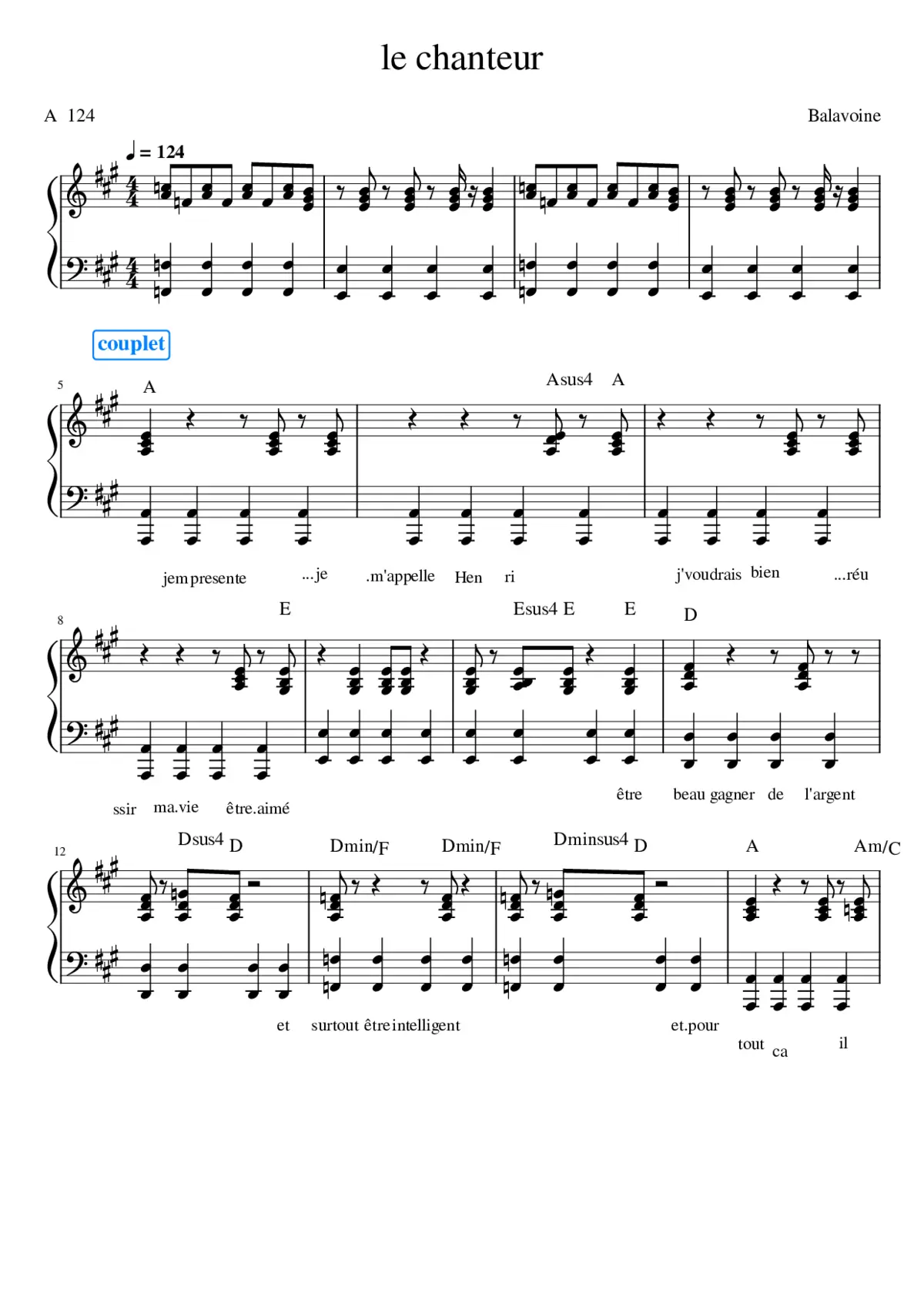 le chanteur - Page 1