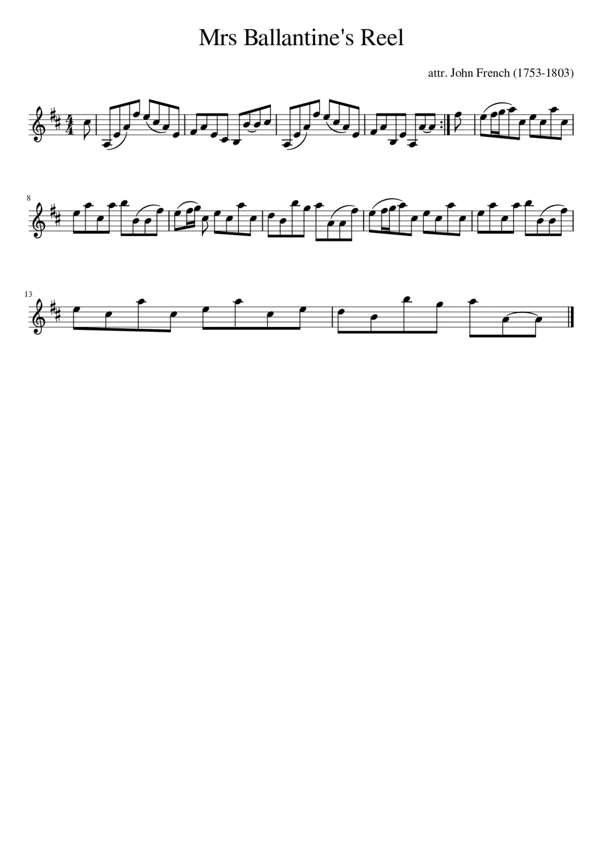 Mrs Ballantine's Reel - Page 1