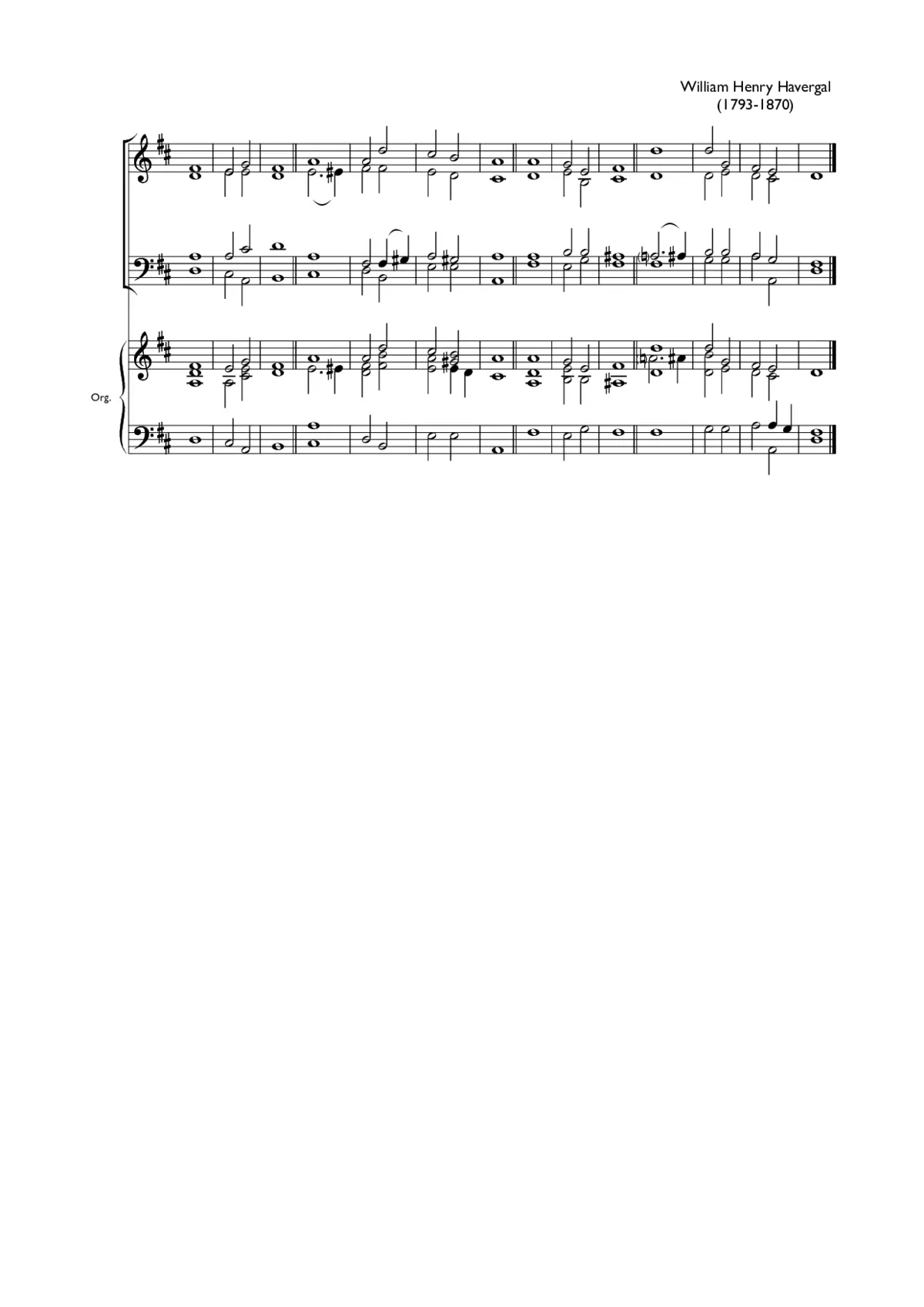 Double chant in D major XIX - Page 1