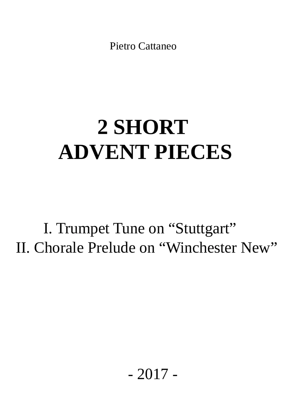 2 Short Advent Pieces - Page 1