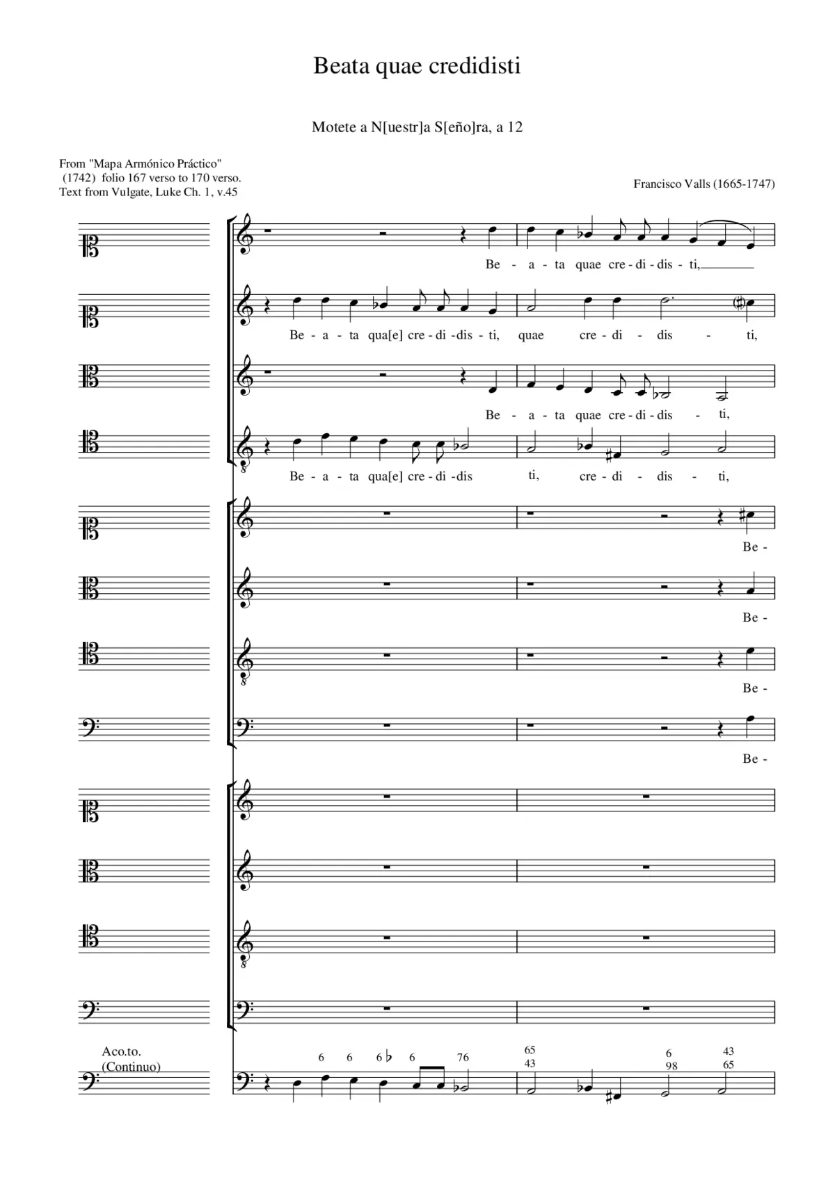 Beata quae credidisti - Page 1