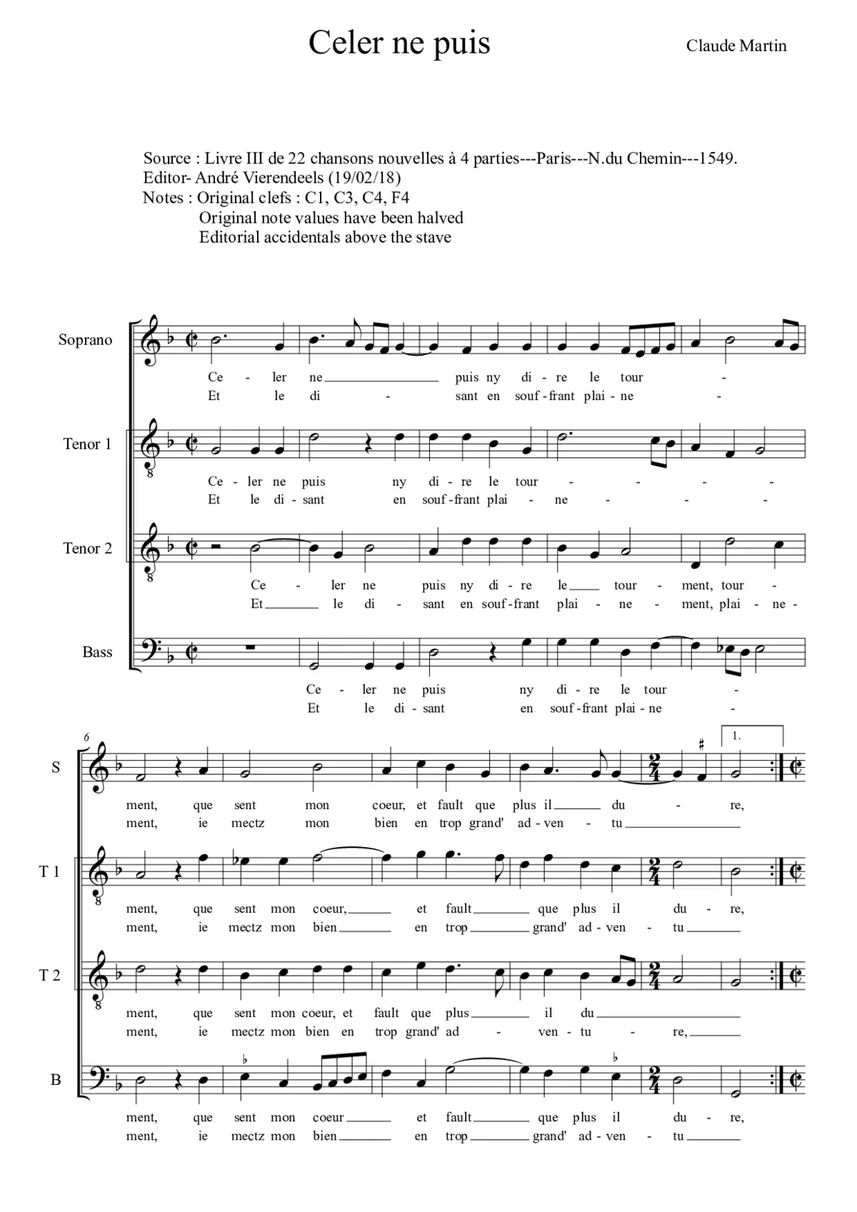 Celer ne puis - Page 1