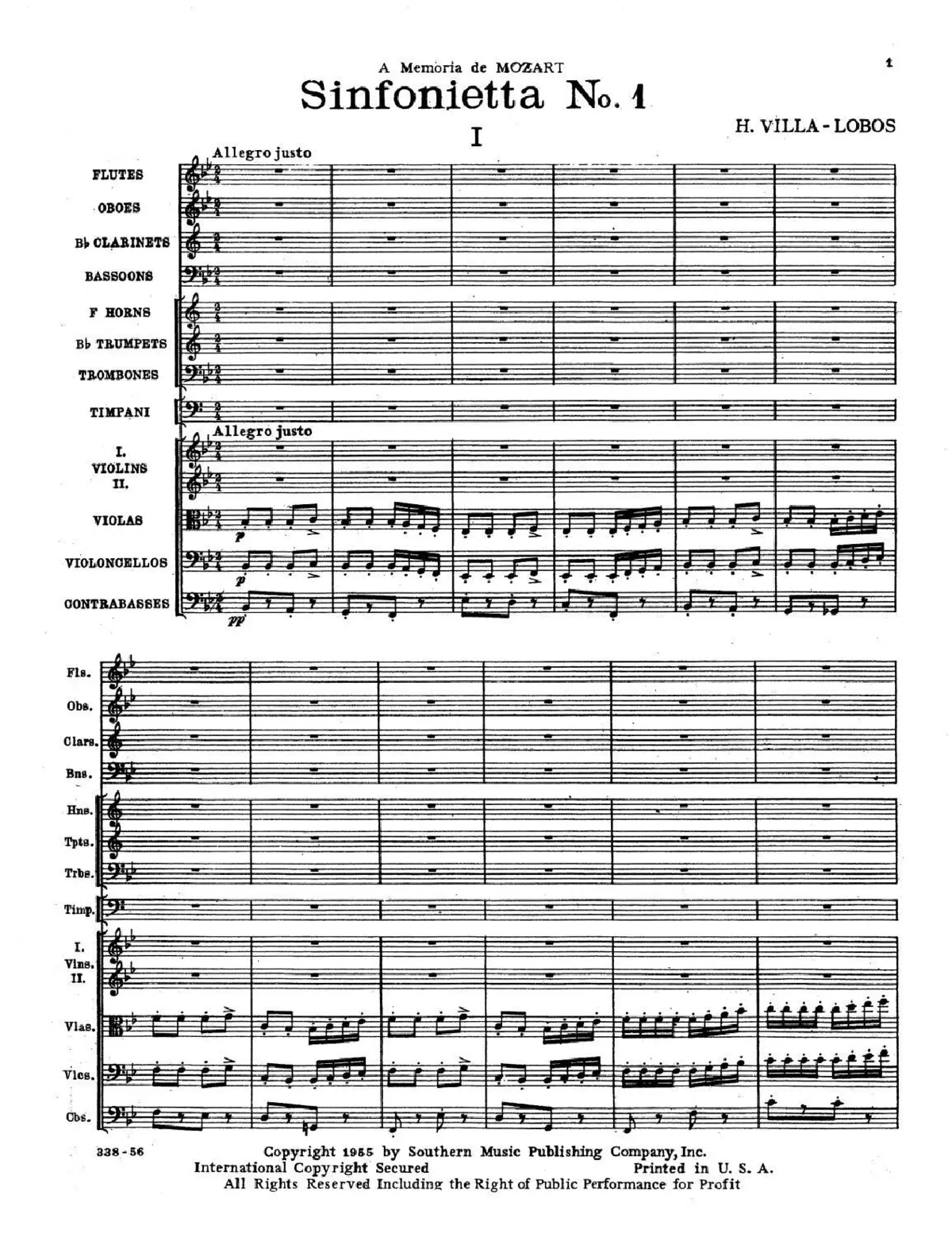 Sinfonietta No.1 - Page 1