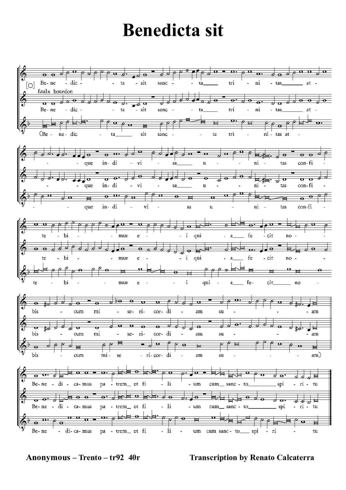 Benedicta sit - Page 1