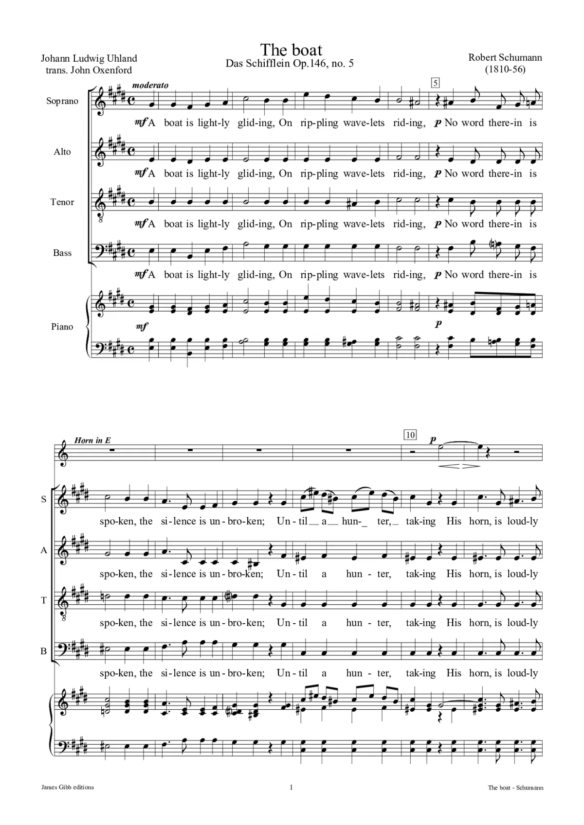 Das Schifflein, Op. 146 No. 5 - Page 1