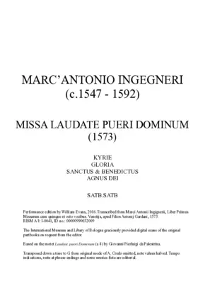 Missa Laudate pueri Dominum