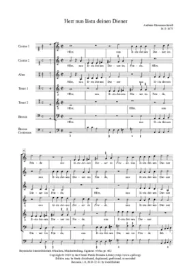 Herr nun lässt du deinen Diener in Frieden fahren