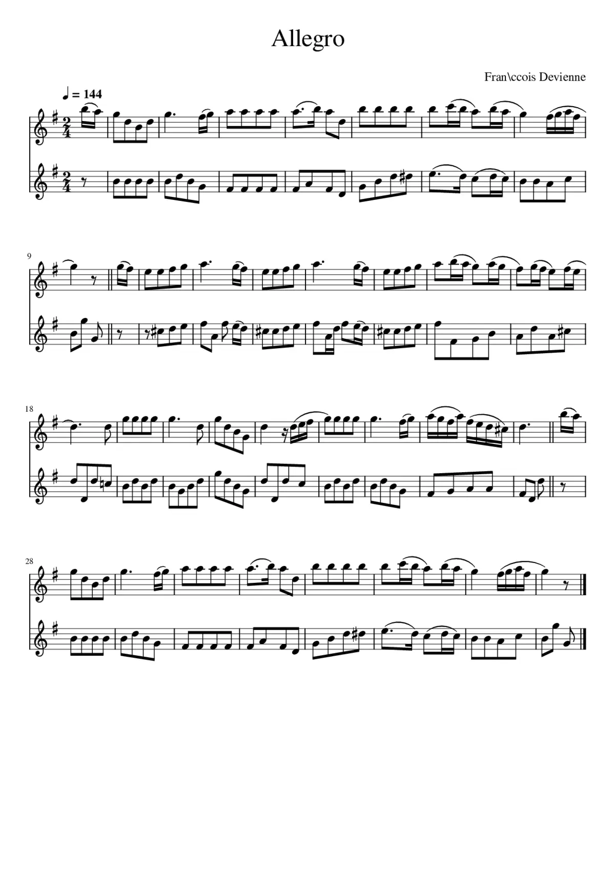 Allegro - Page 1