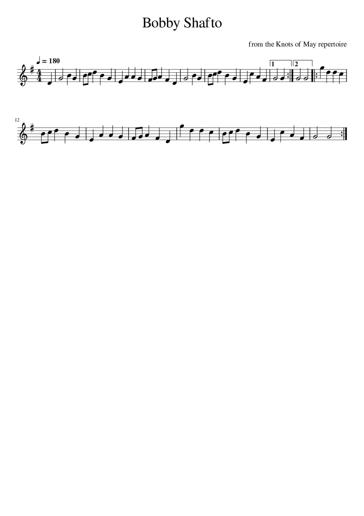 Bobby Shafto - Page 1