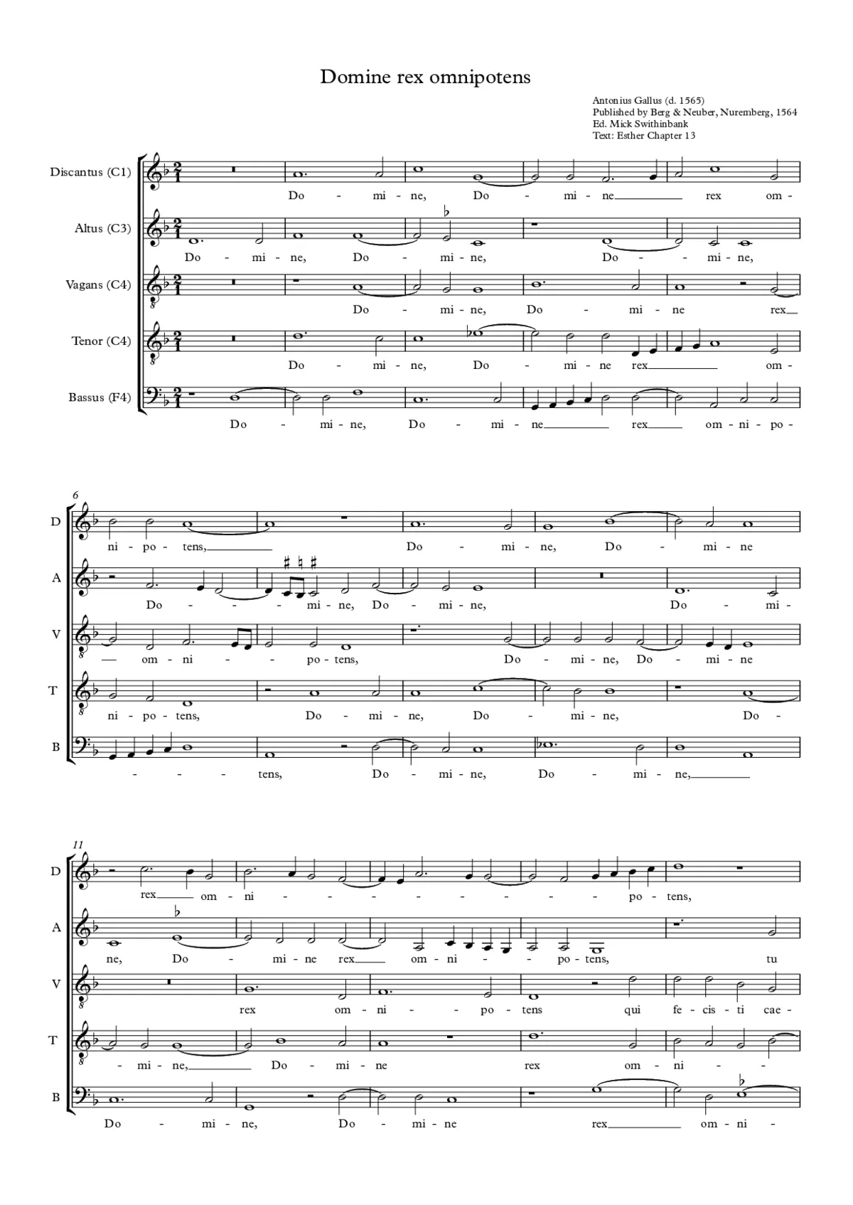 Domine rex omnipotens - Page 1