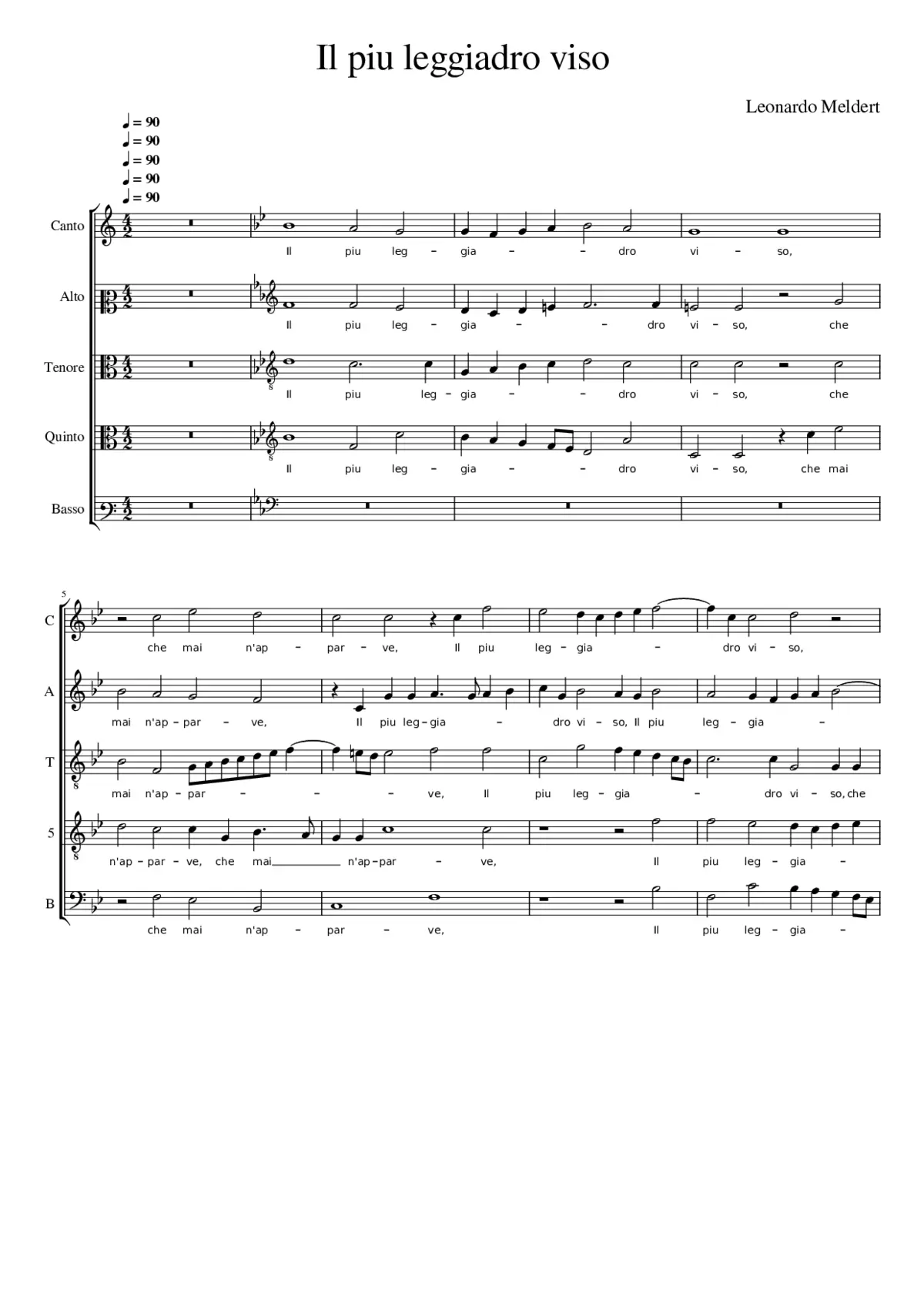 Il piu leggiadro viso - Page 1
