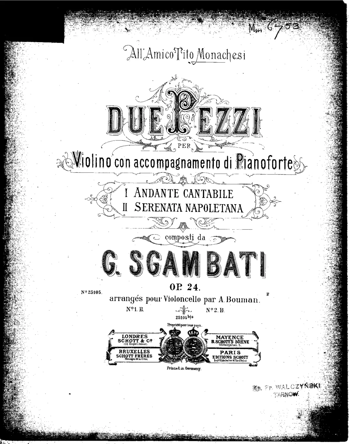2 Pieces for Violin and Piano - Page 1