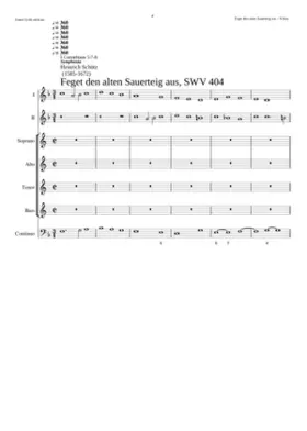 Feget den alten Sauerteig aus SWV 404