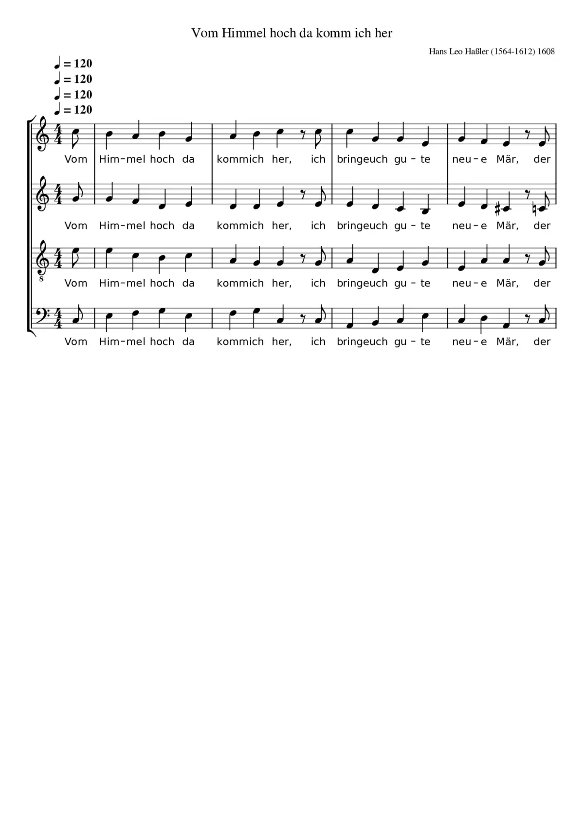 Vom Himmel hoch da komm ich her - Page 1