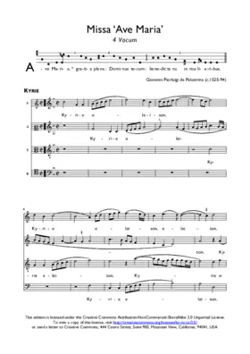 Missa Ave Maria a 4