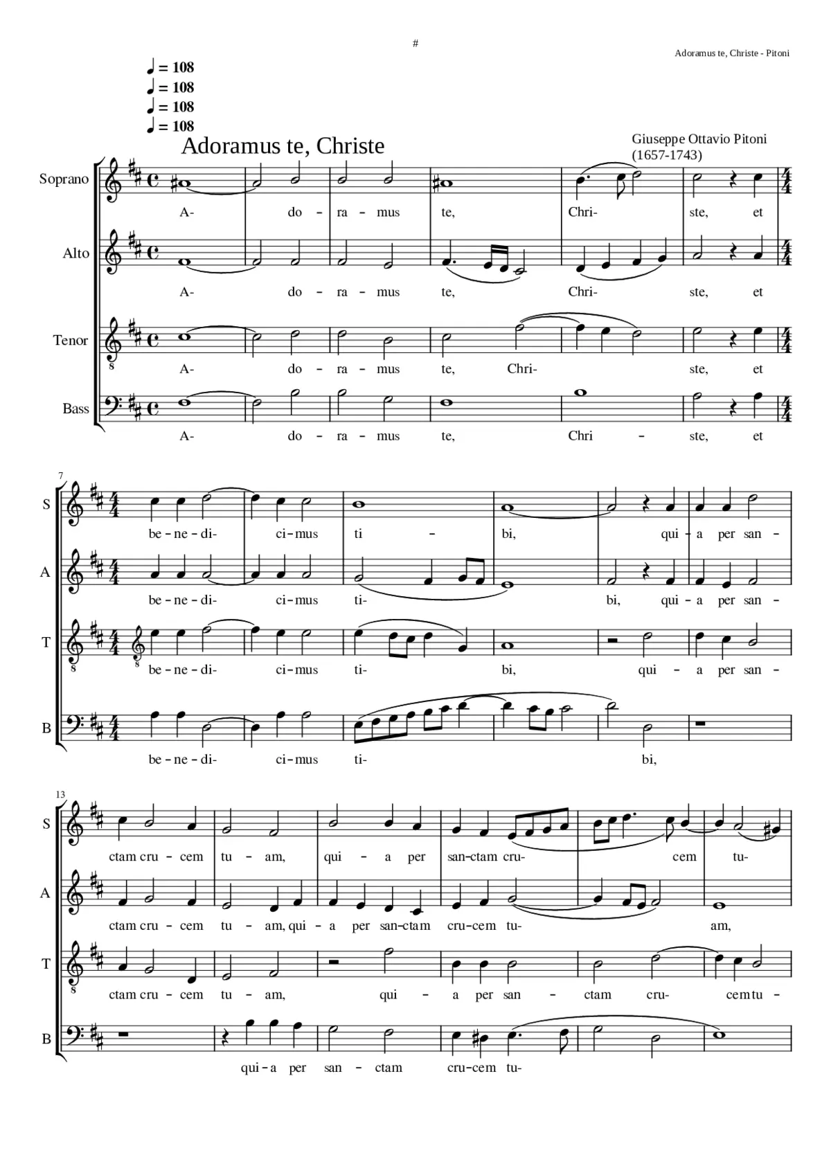 Adoramus te Christe - Page 1