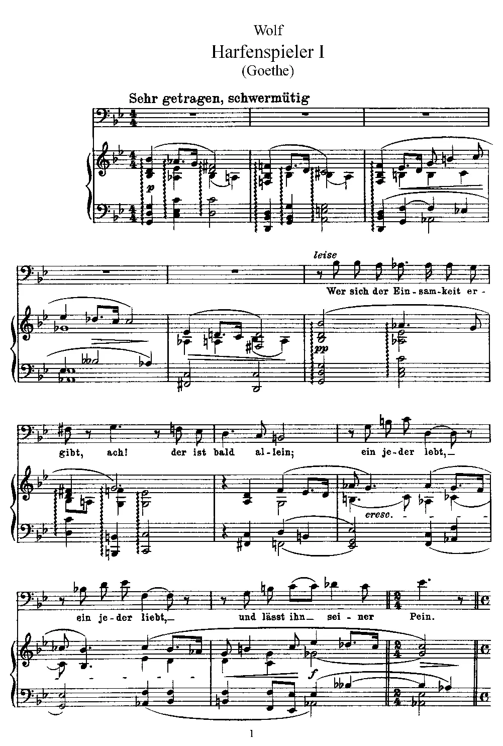 Goethe Lieder - Page 1