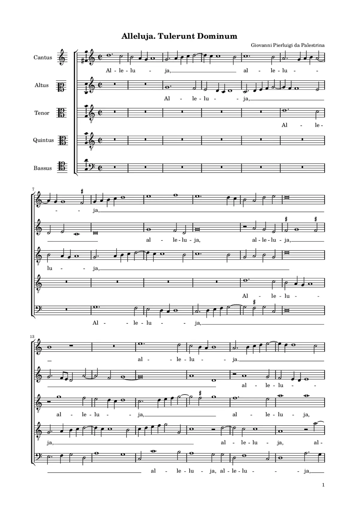 Alleluja, tulerunt Dominum - Page 1