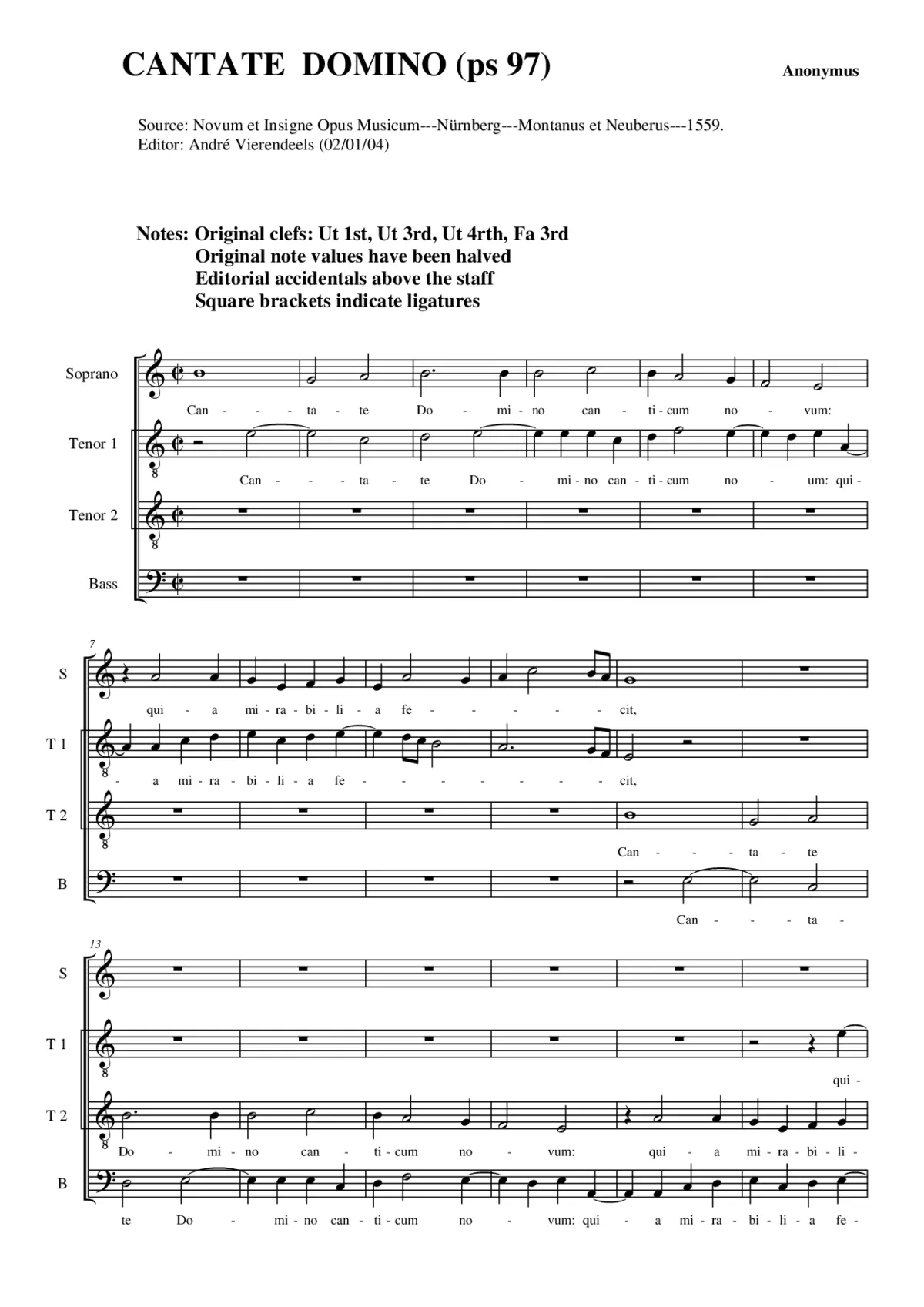 Cantate Domino - Page 1