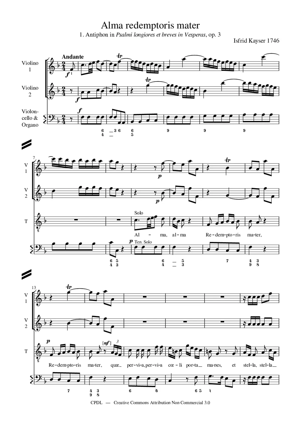 Alma redemptoris mater, Op. 3,A1 - Page 1