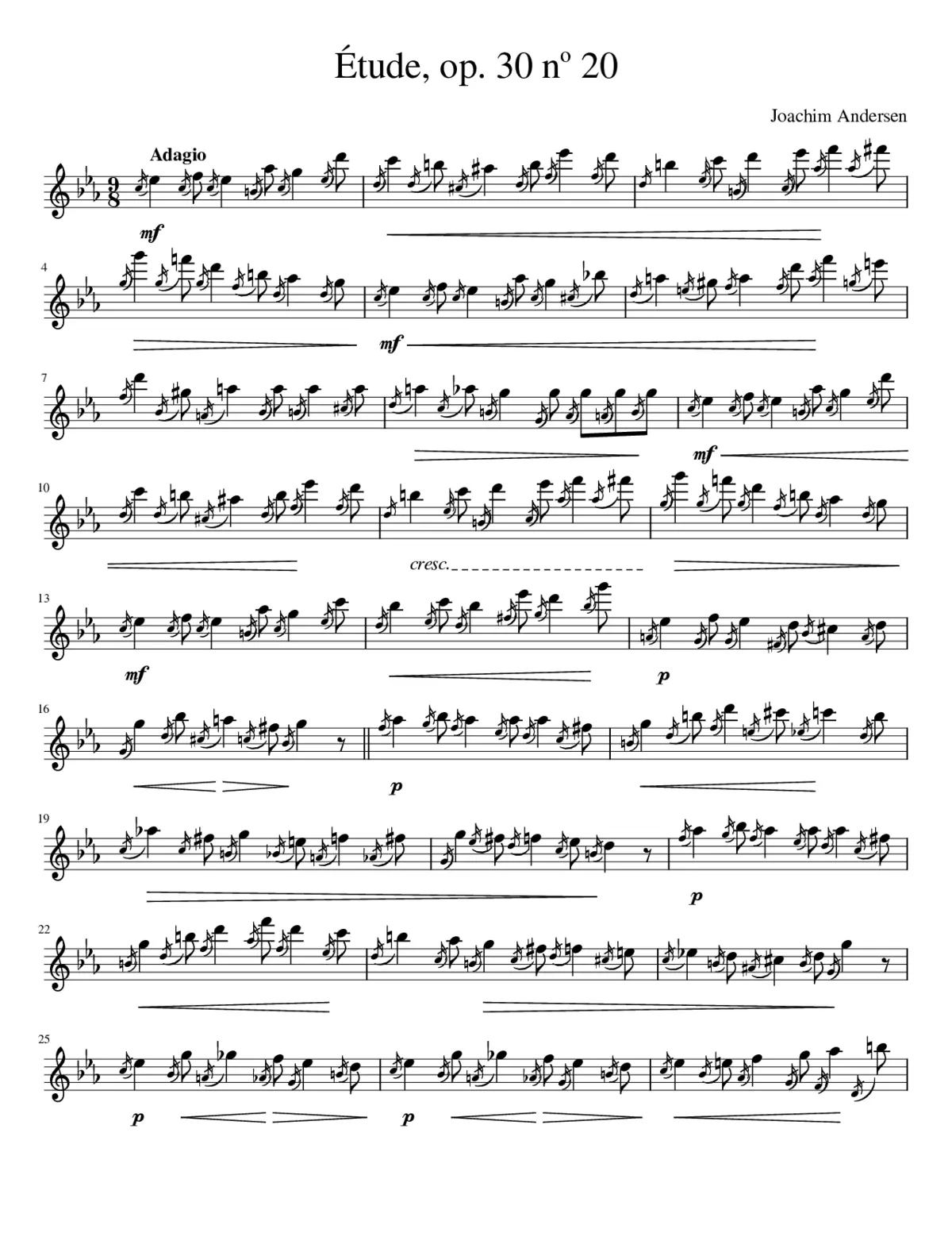 24 Etudes for Flute Op.30 - Page 1
