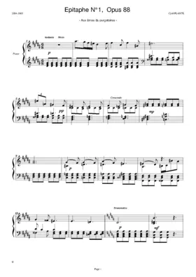 3 Epitaphes for Piano