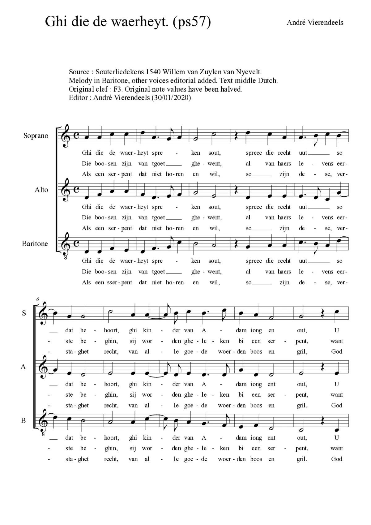 Ghi die de waerheyt - Page 1