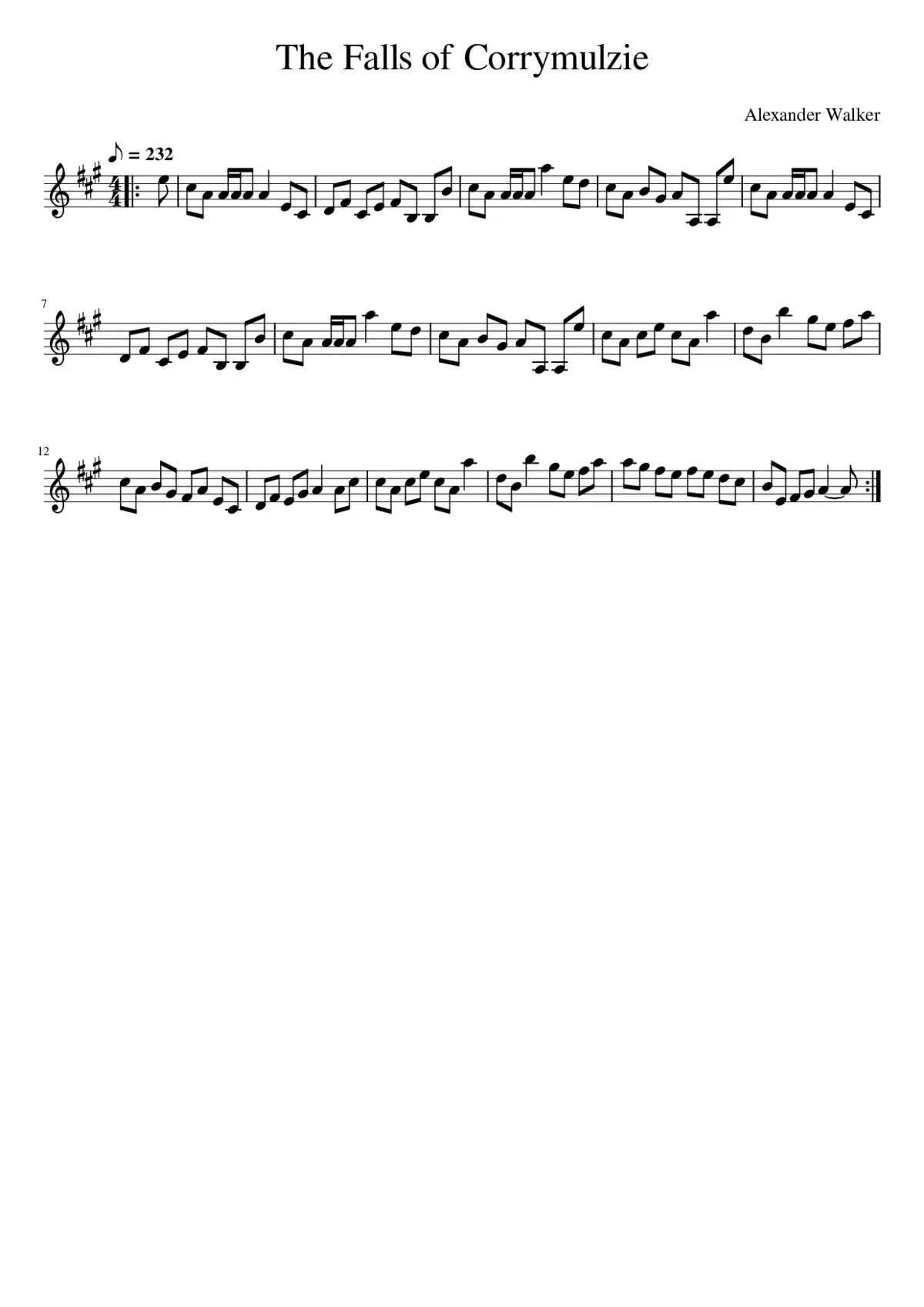 The Falls of Corrymulzie - Page 1