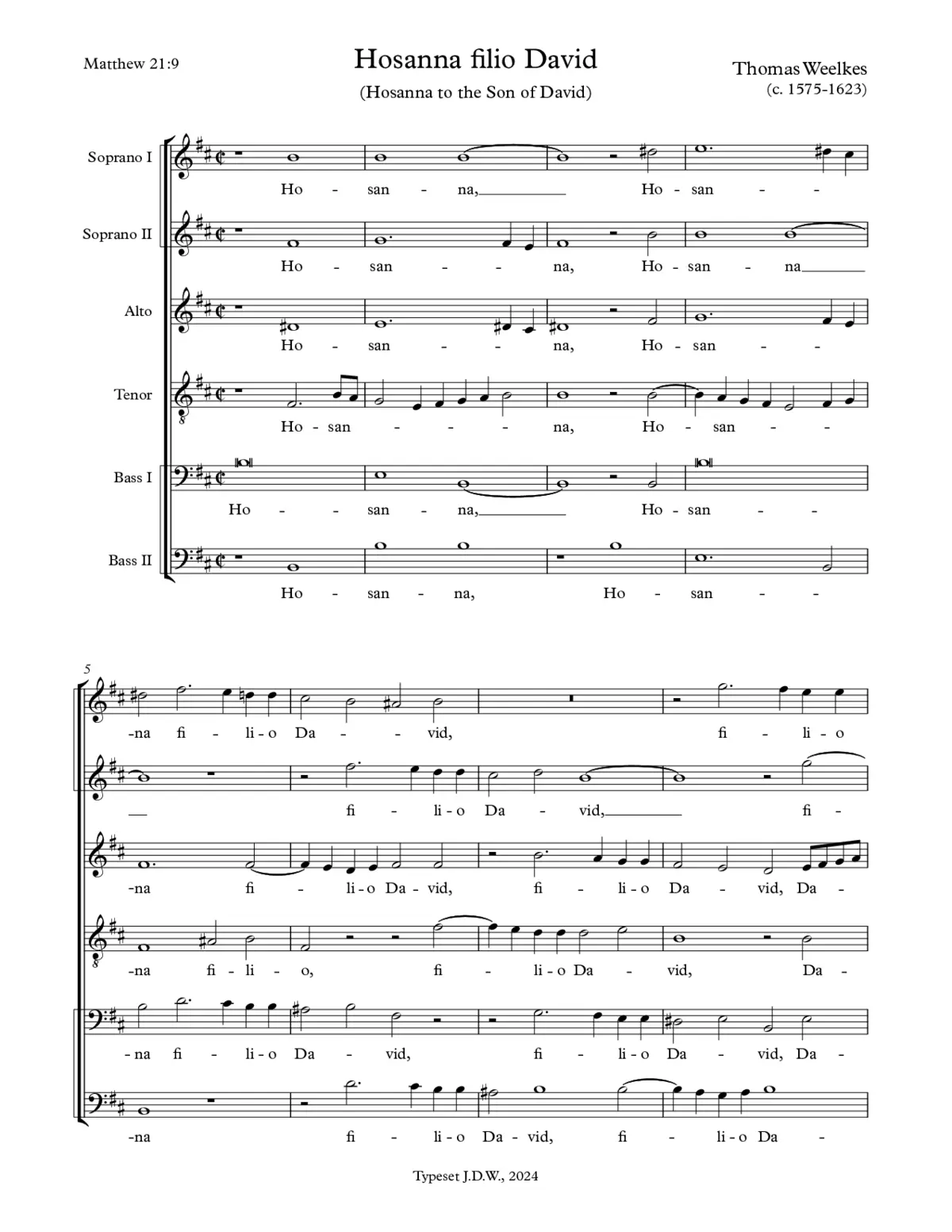 Hosanna filio David (adapted) - Page 1