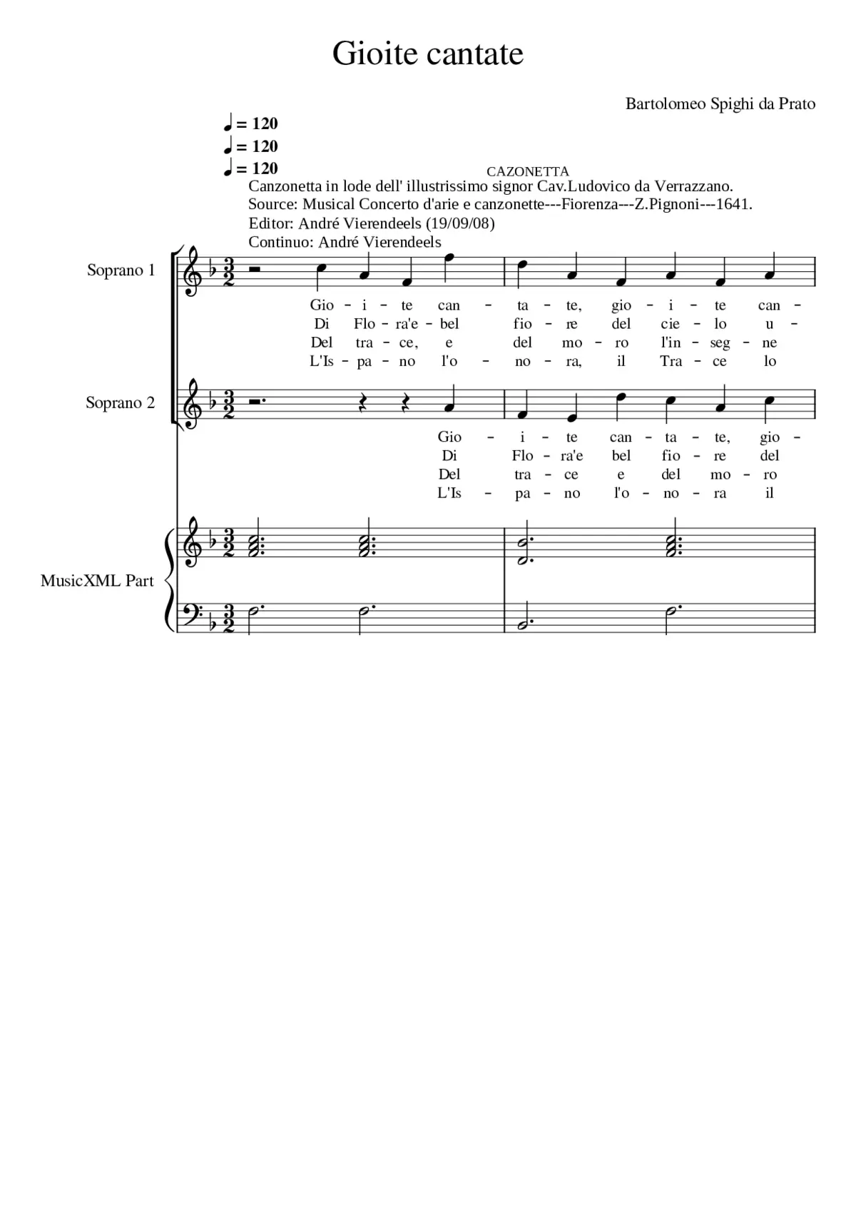 Gioite cantate - Page 1
