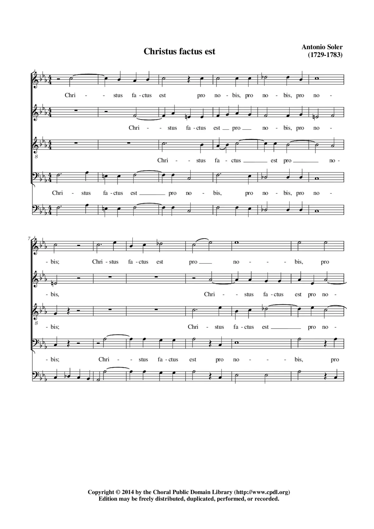 Christus factus est - Page 1