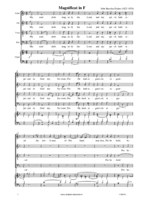 Magnificat and Nunc dimittis in F