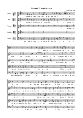 Se come il biondo crin de la mia Filli