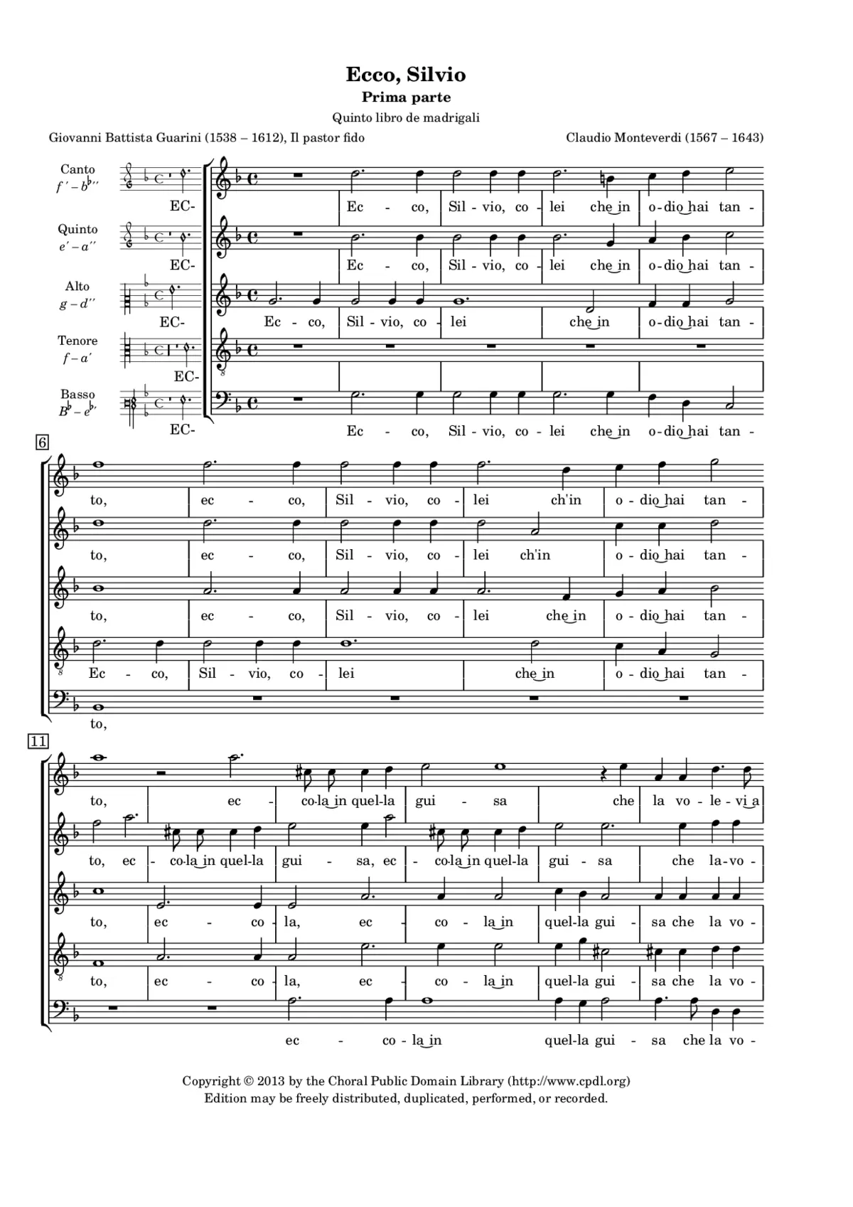 Ecco Silvio colei - Page 1