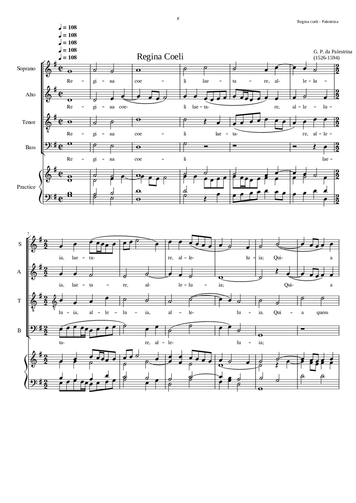 Regina coeli - Page 1