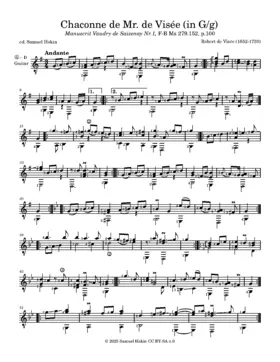 Chaconne de Mr. de Visée